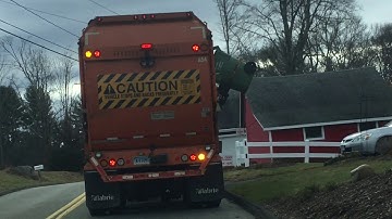 All Waste CNG Peterbilt 320 Labrie Automizer on a Rural Route!