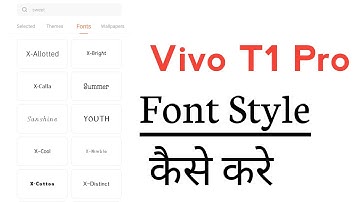Vivo T1 Pro 5G How To Change Font Style Font Changer