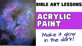 How to Paint a Galaxy with Acrylic Paint- Bible Art Lessons screenshot 5