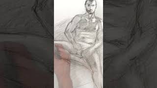 Sketch of a naked man | Create with Georgii | #shorts