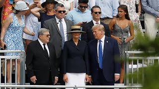 Donald and Melania Trump recently attended their sons graduation ceremony in Florida#news#updatenews