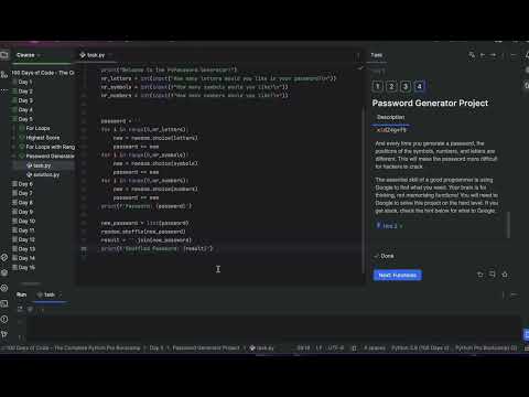 Python Projects - Password Generator