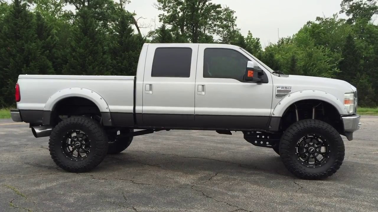 2008 FORD  F250  POWERSTROKE 6 4 LIFTED  ON 40 S FOR SALE 