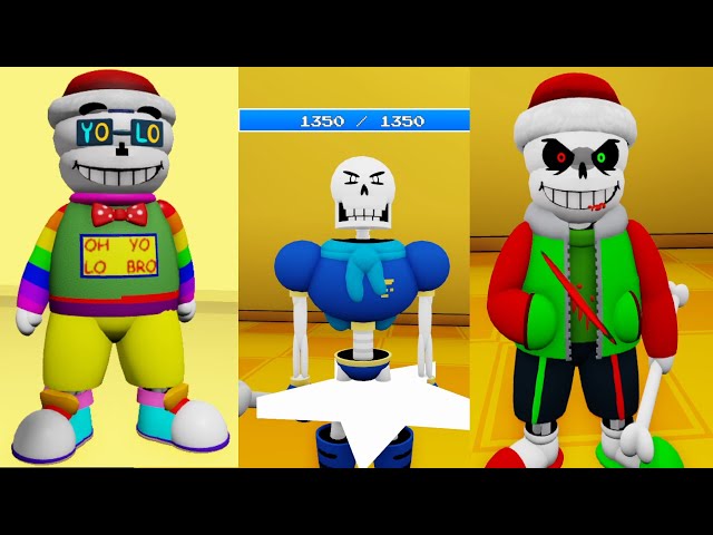 ULC Last Breath Sans Reworks Showcase + All skins per character Undertale:  Last Corridor Roblox 