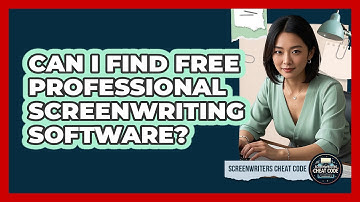 Can I Find Free Professional Screenwriting Software?