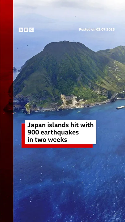 More than 900 earthquakes have shaken an island chain in southern Japan over two weeks. #BBCNews