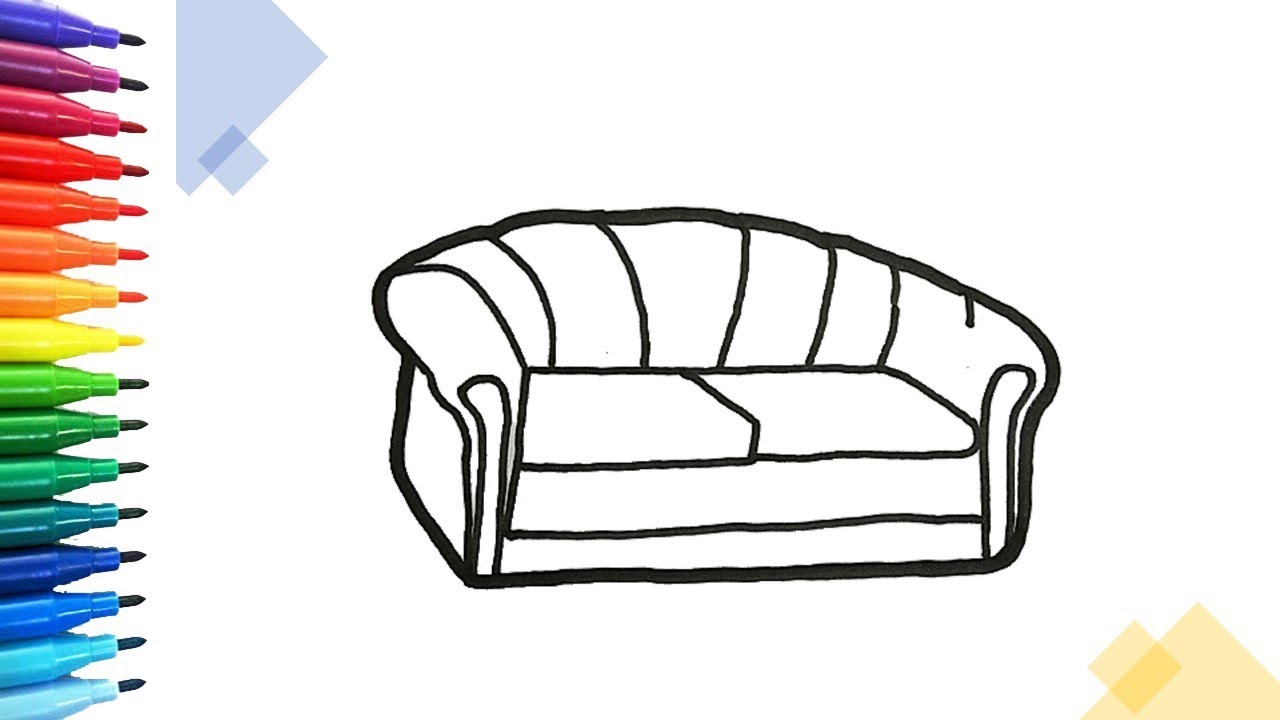 Hướng Dẫn Vẽ Chiếc Ghế Sofa | How To Draw A Sofa Chair Step By Step Easy |  Drawing Tutorials - Youtube