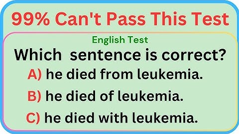 English Grammar Test ✨ Only 1% Can Pass This Test