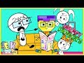 Youtube Thumbnail Building a Robot for Daddy with Emma and Kate | EK Doodles Animation for kids!!