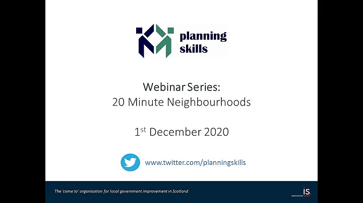 Planning Skills: 20 Minute Neighbourhoods