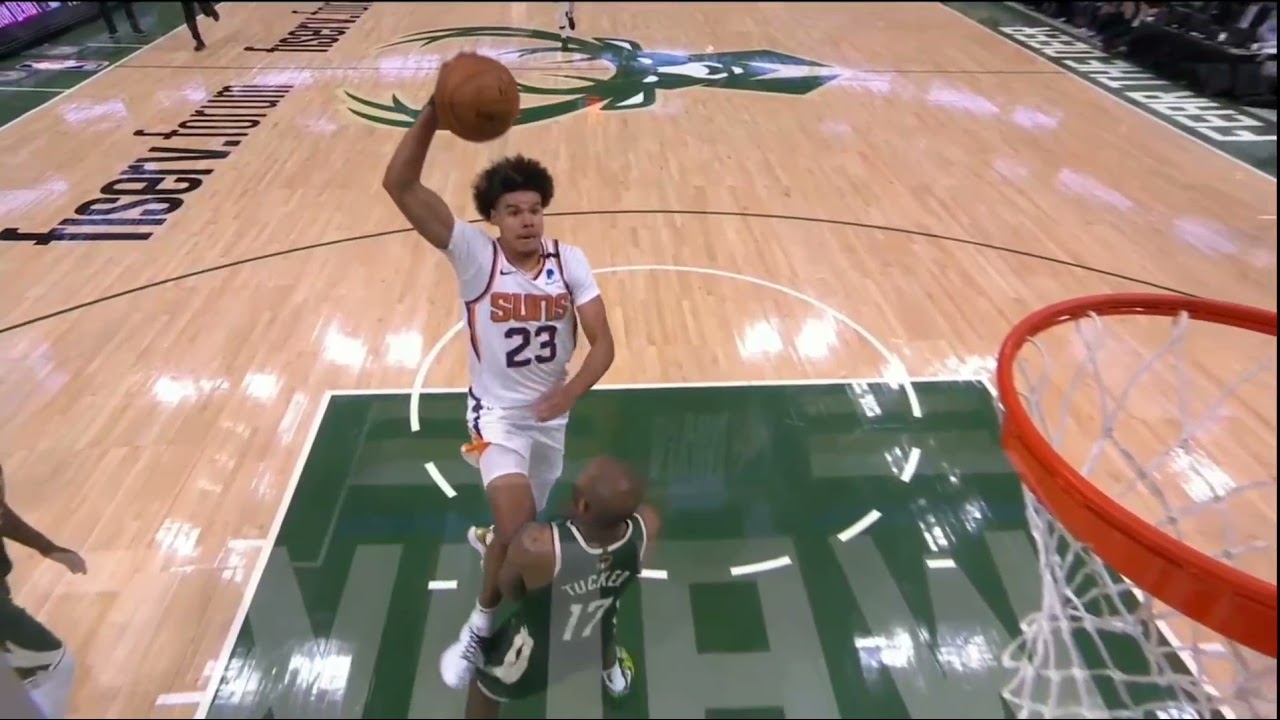 Cameron Johnson Dunks on PJ Tucker - Suns vs Milwaukee Bucks