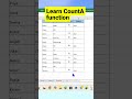 CountA formula in Excel😊 #youtubeshorts #formula #shorts #viralvideo #trending #excel