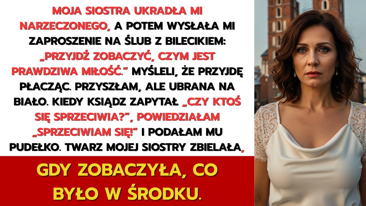 Siostra ukradła narzeczonego i zaprosiła mnie na ślub — gdy padło pytanie, sprzeciwiłam się głośno.