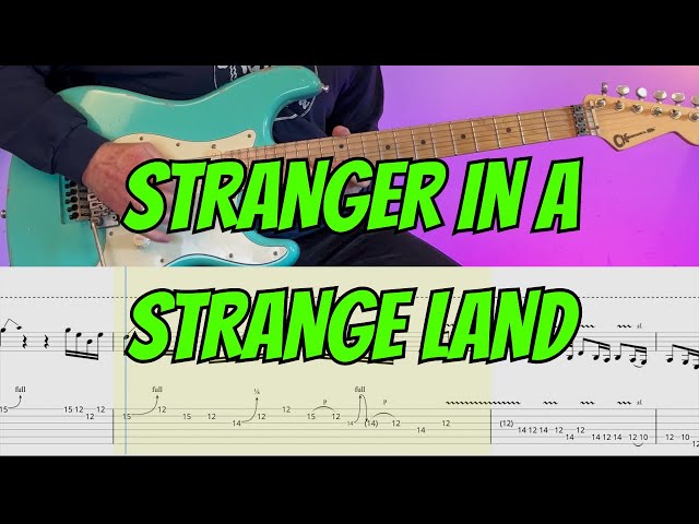 How to REALLY play the Stranger in a Strange Land Guitar Solo - MasterThatSolo! #09 [ANIMATED TAB] class=