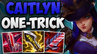 CHALLENGER CAITLYN ONE-TRICK SOLO CARRIES HIS TEAM! | CHALLENGER CAITLYN ADC GAMEPLAY | S13