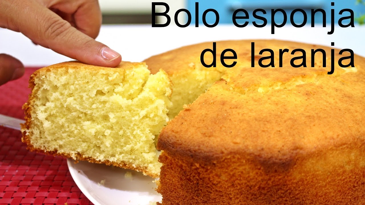 COMO FAZER BOLO ESPONJA DE LARANJA RECEITA MAIS FÁCIL DO MUNDO