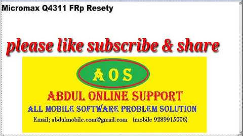 Micromax Q4311 frp remove with sp flash tool