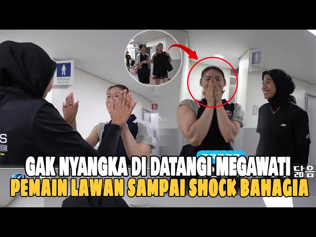 SAMPAI TERHARU DIDATANGI MEGAWATI, Para Pemain Lawan Histeris Bahagia Berjumpa Megawati?! class=