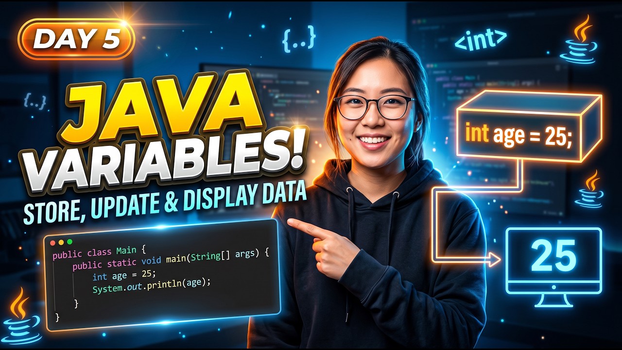 Lecture 05 Java Variables Explained for Beginners | Java Tutorial Day 5 ...