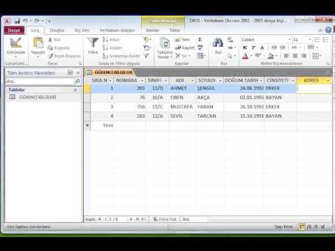 Video: Girmek için hangi Access veritabanı nesnesi kullanılabilir?
