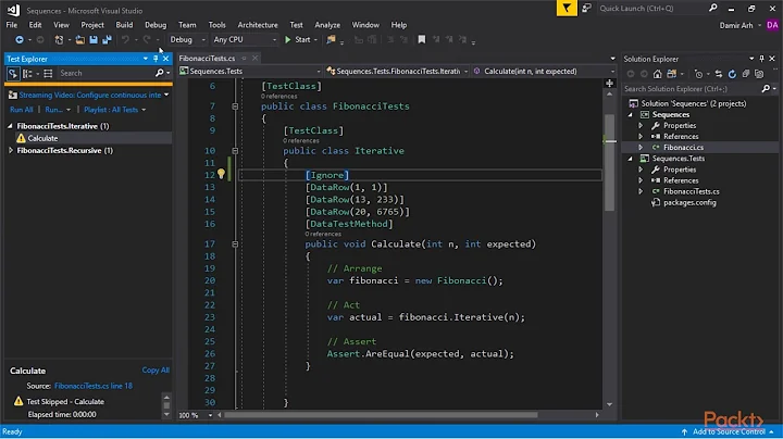 Debugging & Unit Testing in Visual Studio 2017 : Running Unit Tests after Every Build | packtpub.com