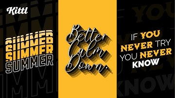 3 Simple Text Effects You Can Do with Kittl