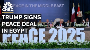 President Trump signs peace deal with world leaders in Egypt — 10/13/2025