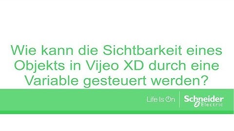 Wie kann die Sichtbarkeit eines Objekts in Vijeo XD durch eine Variable gesteuert werden?