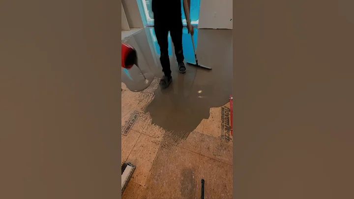 Self leveling over plywood #diy #flooring #hardwood #construction