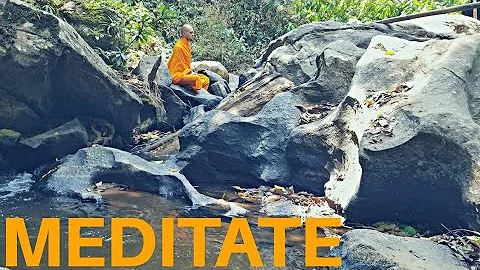 Meditate with a Monk (Natural Stream) in Thailand. REDUCE STRESS AND ANXIETY. IMPROVE MENTAL HEALTH