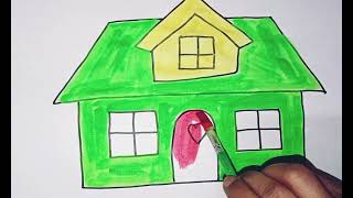 How to Draw Cute and Easy House | Easy Drawing, Painting and Coloring for Kids & Toddlers by Cho Cho Tv Star 241 views 2 hours ago 3 minutes, 24 seconds