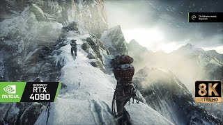 [8K] Rise of the Tomb Raider | RTX 4090 | Beyond all Limits Raytracing Gameplay 2023