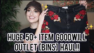 HUGE 50 Item Goodwill Outlet [Bins] Thrift Haul!! Amazing Finds to Resell on Poshmark for a Profit $