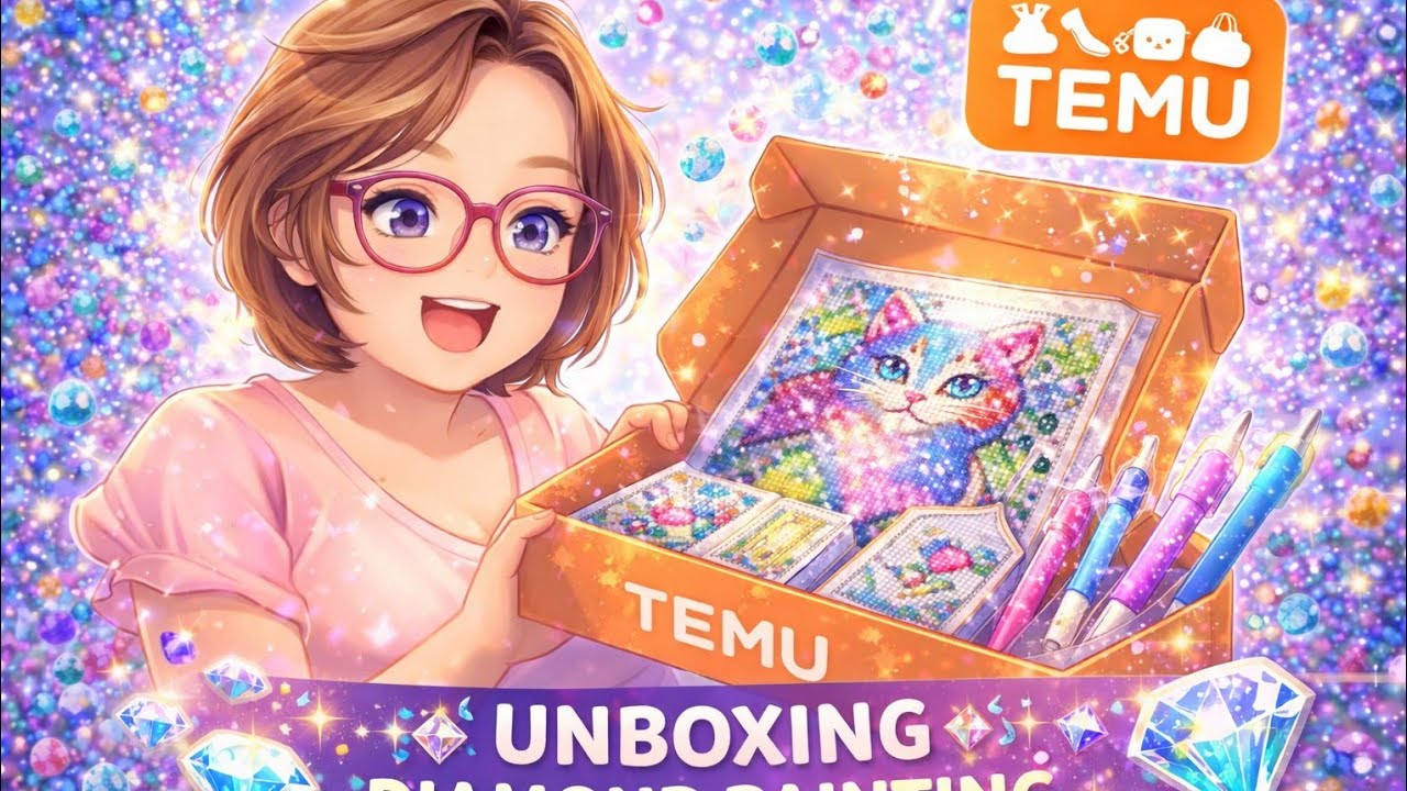 Unboxing Diamond painting Temu 💎