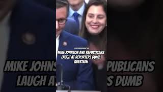 Rep Mike Johnson And Republicans LAUGH at Reporters Dumb 2020 Election Question