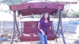 Costco Patio Swing Canopy and Cushion Replacement Video https://www.swingcushioncovers.com.