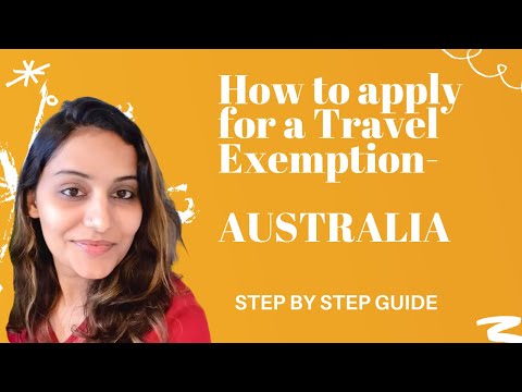 How to apply for a Travel Exemption - Australia