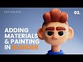 Blender Beginner Tutorial - Adding Materials &amp; Painting in Sculpt Mode