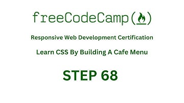 FreeCodeCamp   RESPONSIVE WEB DESIGN LEARN BASIC CSS BY BUILDING A CAFE MENU   STEP 68