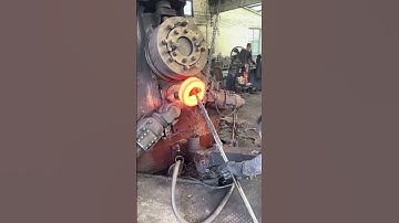 Inside the factory Bearing Forging Process | Upsetting & Hole Punching #process #machine #forging