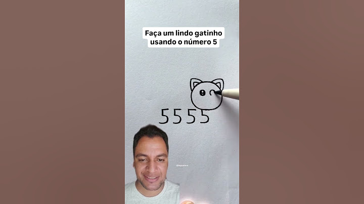 Faça um lindo gatinho usando apenas o número 5.