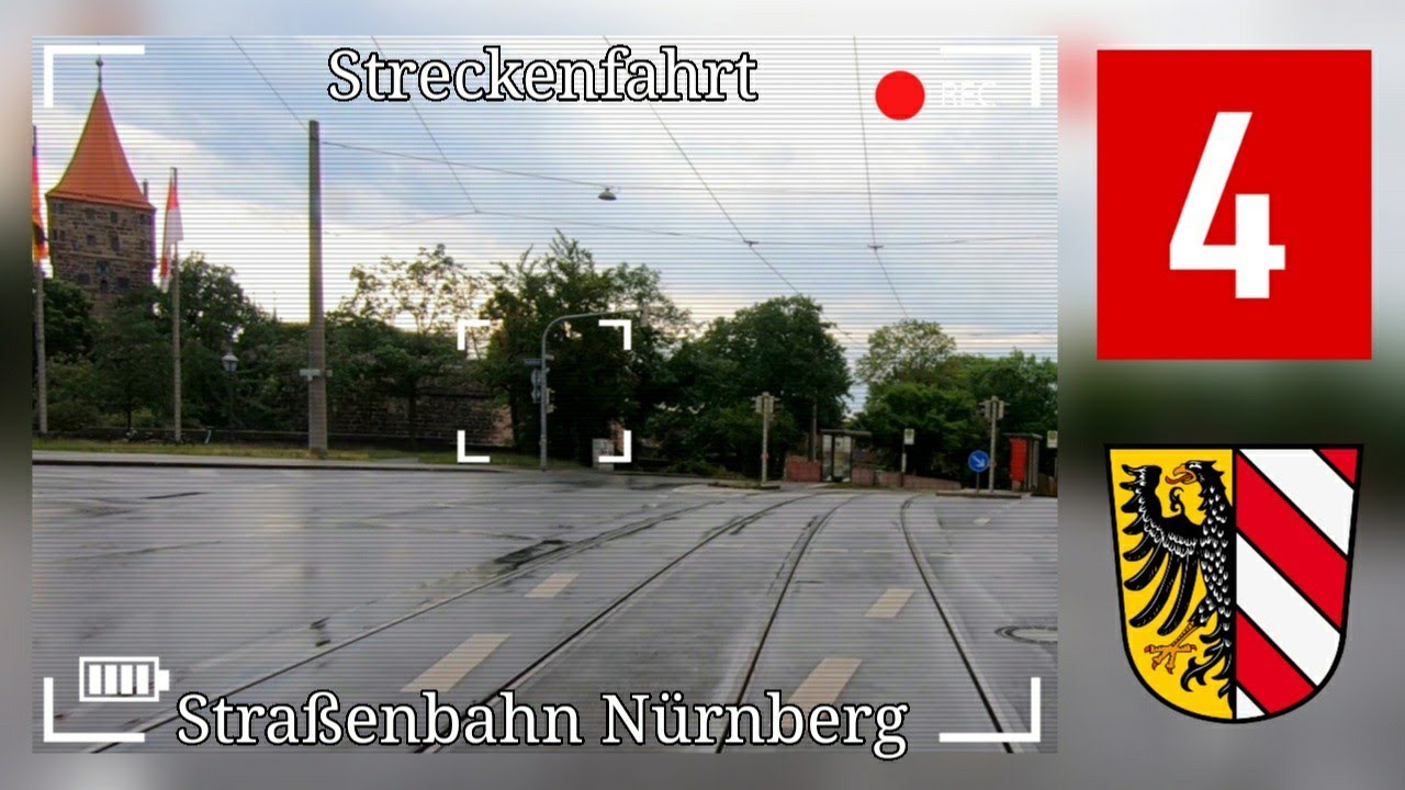 Streckenfahrt Straßenbahn Nürnberg // Mit der Linie 4 von Am Wegfeld nach Gibitzenhof