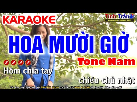 Video Hoa Mười Giờ Karaoke Nhạc Sống Tone Nam ( Dm ) - Tình... - youtube
