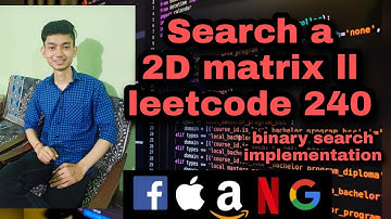 Search a 2D Matrix ii Leetcode 240
