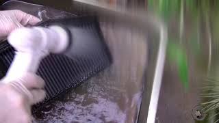 ポルシェ　ボクスター　エアクリーナー(湿式)クリーニング動画