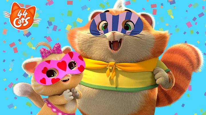 Watch the video about 44 Cats | Masquerade adventures with the Buffycats 🎉🎭 | +30 minutes of Fun!
