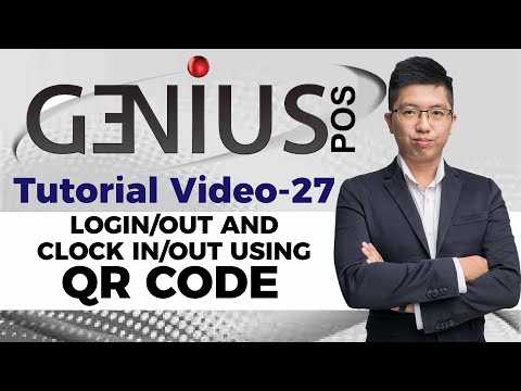 Genius POS Advance Tutorial 27 Login/Out and Clock In/Out using QR Code