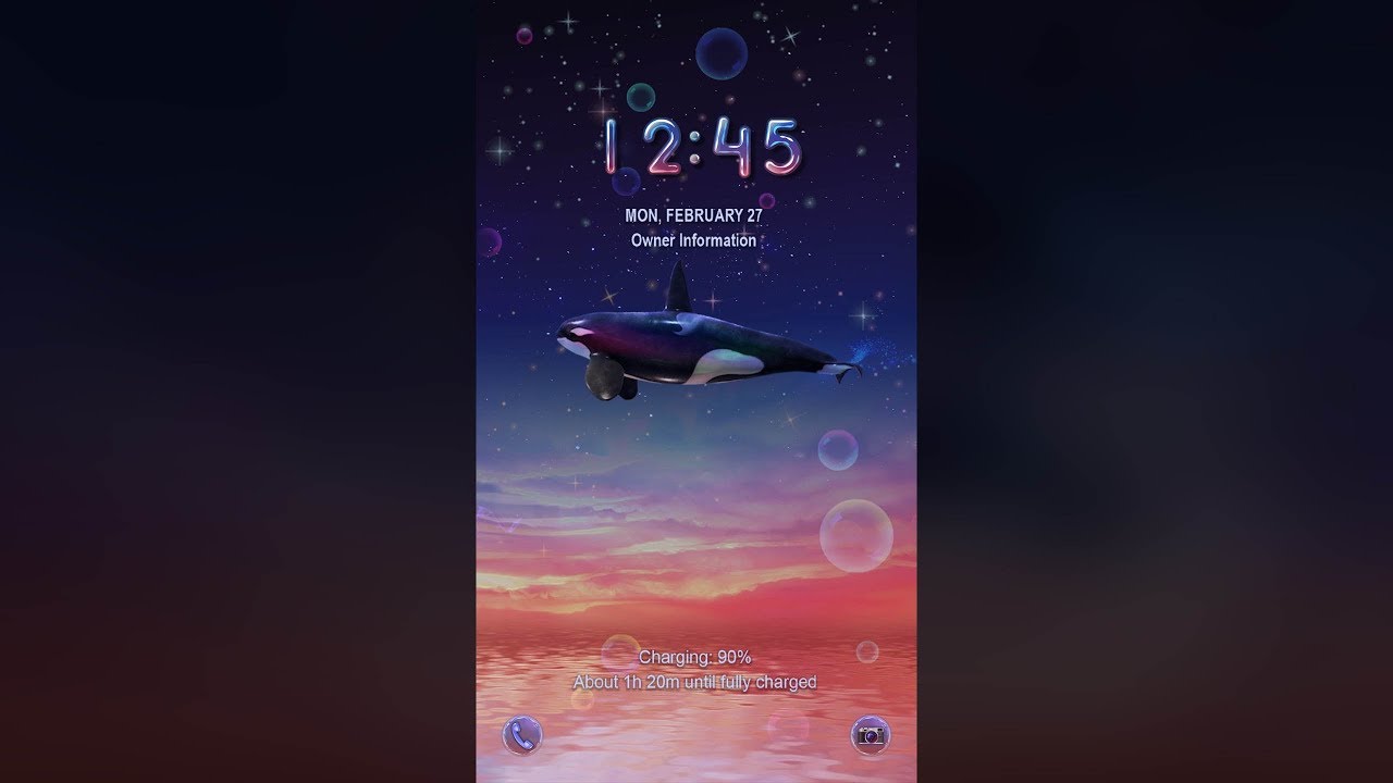 Galaxy Premium Theme - Dreams of Whales Animated Lockscreen