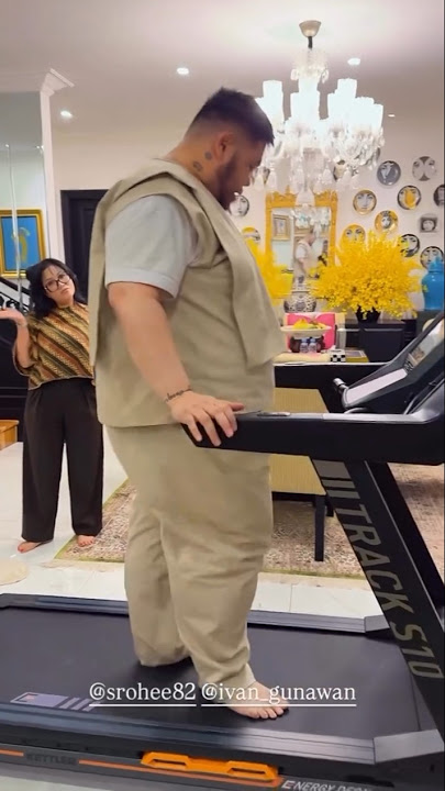 Brother iGun tries out his new treadmill.. #ivangunawan