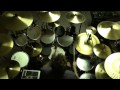 Drumming along to &quot;Circumstances&quot; by Rush (top view)